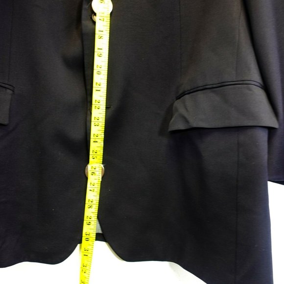 $543 HUGO BOSS USA Men's Wool Black Blazer 42 SMALL Coat Notched Single Breasted - Picture 6 of 11